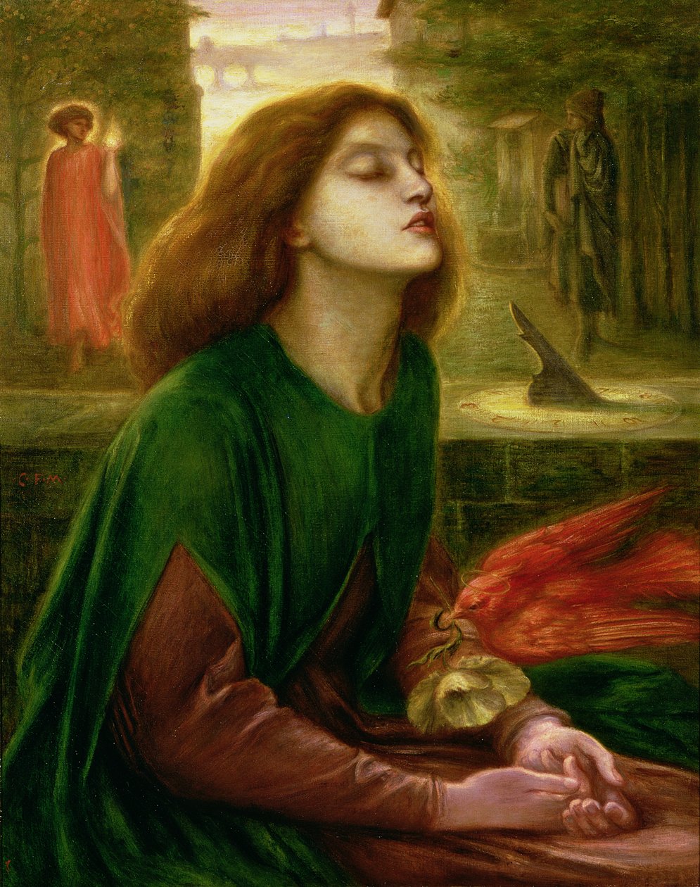 Kopi av Beata Beatrix av Dante Gabriel Rossetti (1828-82), ca. 1900-10 (olje på lerret) av Charles Fairfax Murray