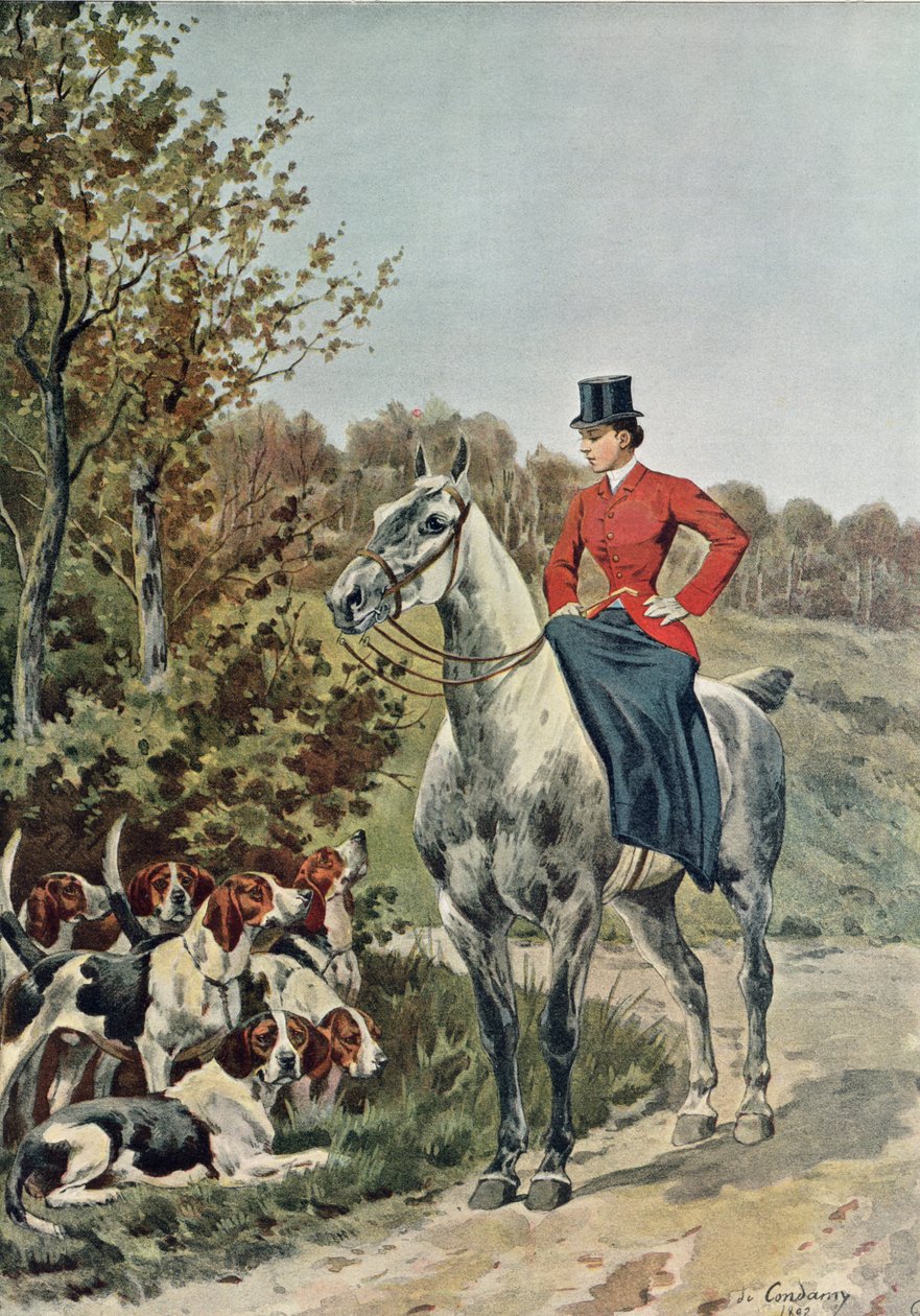 Horsewoman with Hounds, fra 