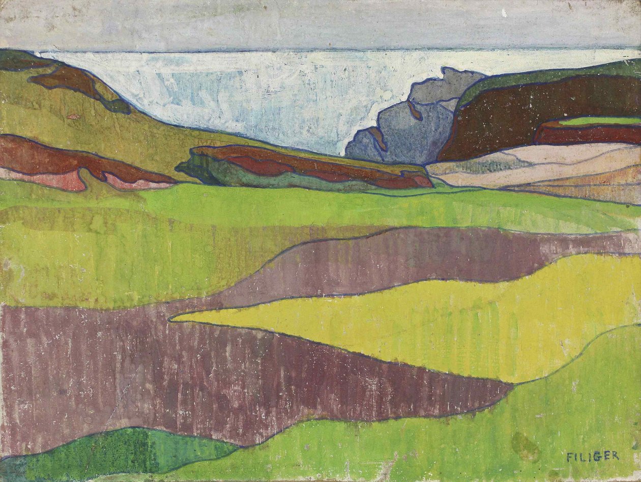 Steinete landskap, Le Pouldu, ca 1891. av Charles Filiger