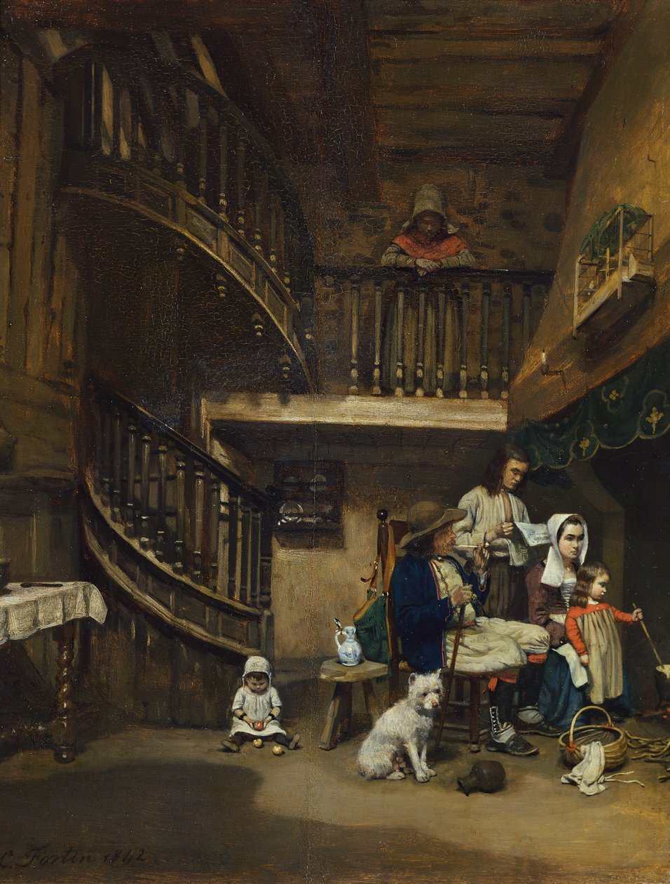Bretonsk familie, 1842 av Charles Fortin
