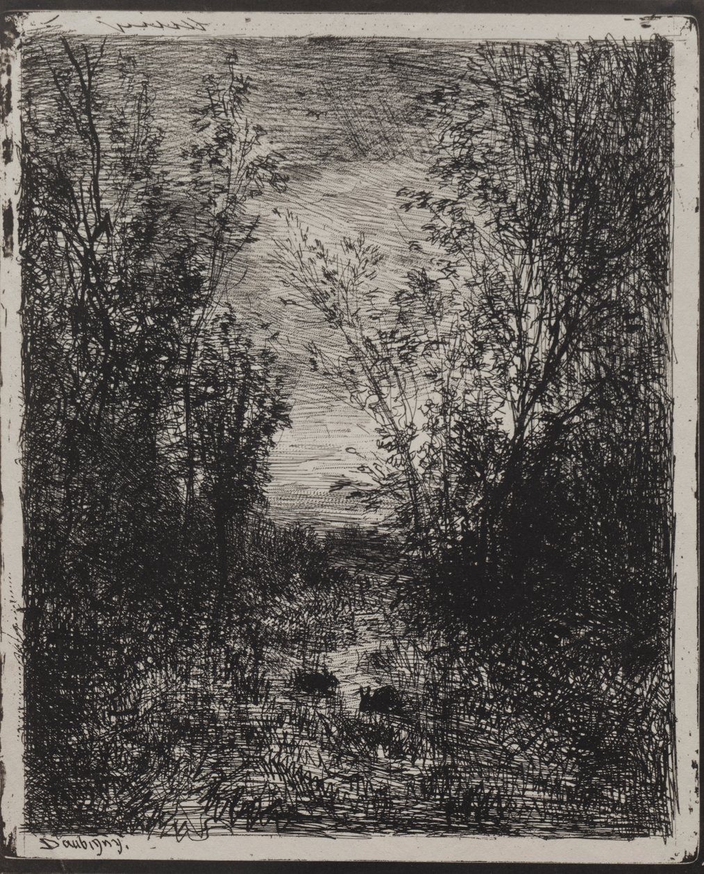 En bekk i en glende av Charles Francois Daubigny