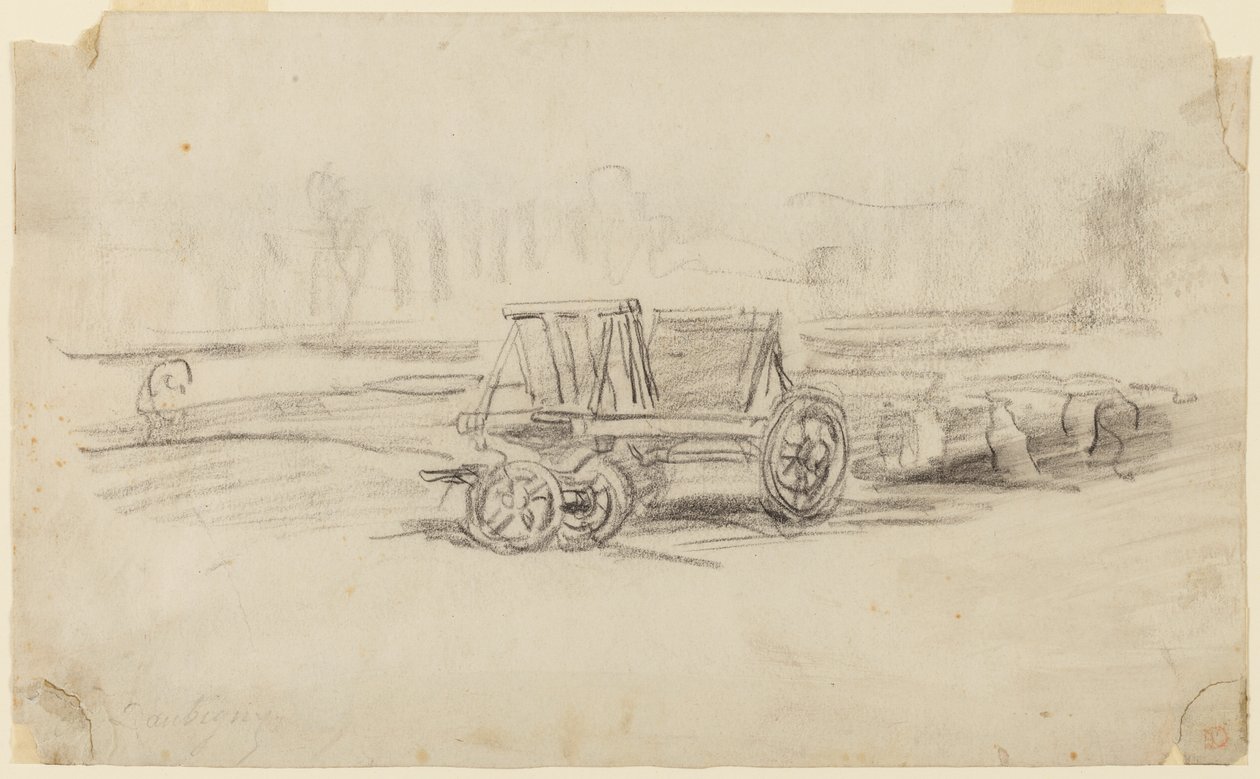 En gårdsvogn av Charles Francois Daubigny