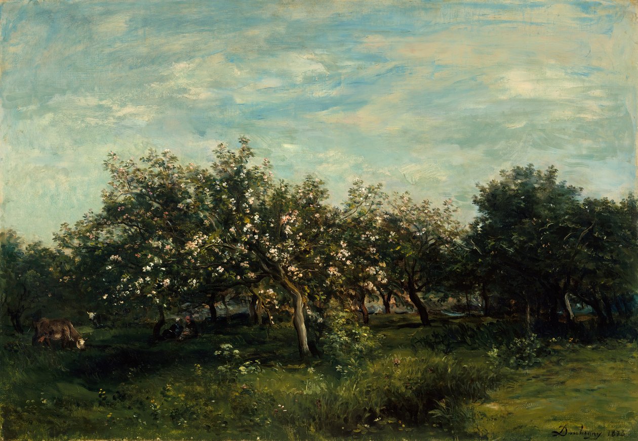 Epleblomster, 1873. av Charles Francois Daubigny