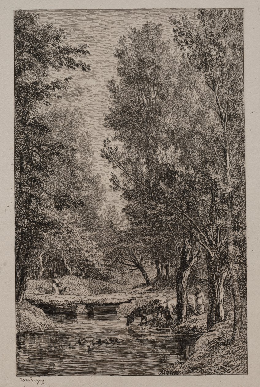 Brook i Val Mondois av Charles Francois Daubigny