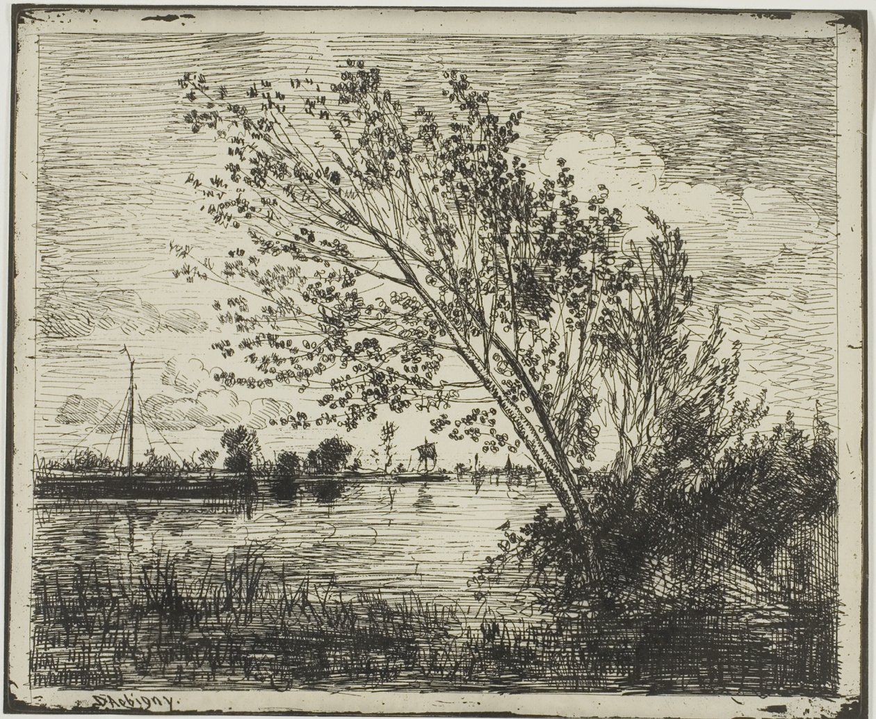 Klump av alertrær av Charles Francois Daubigny