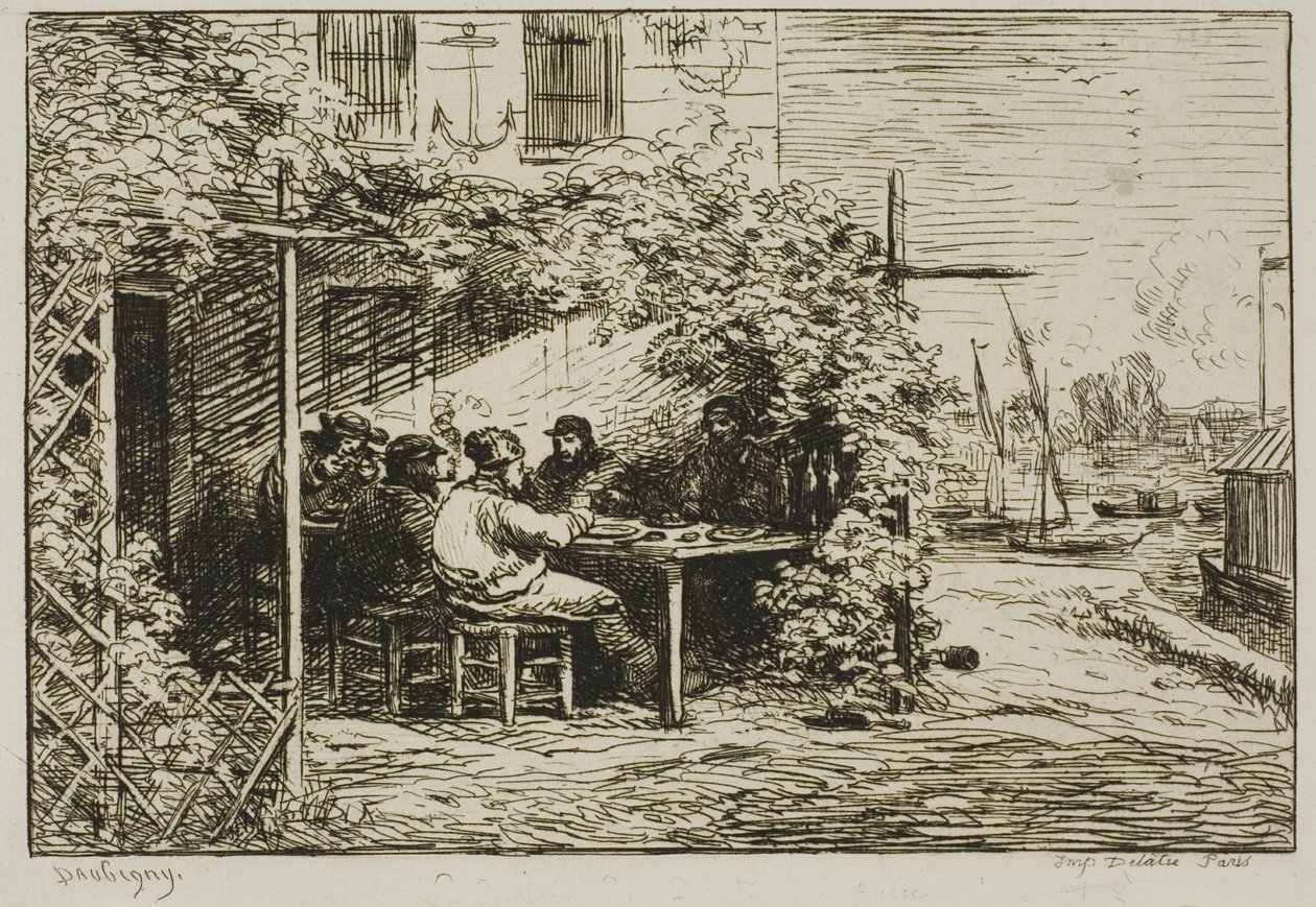 Avreise Frokost på Asnières av Charles Francois Daubigny