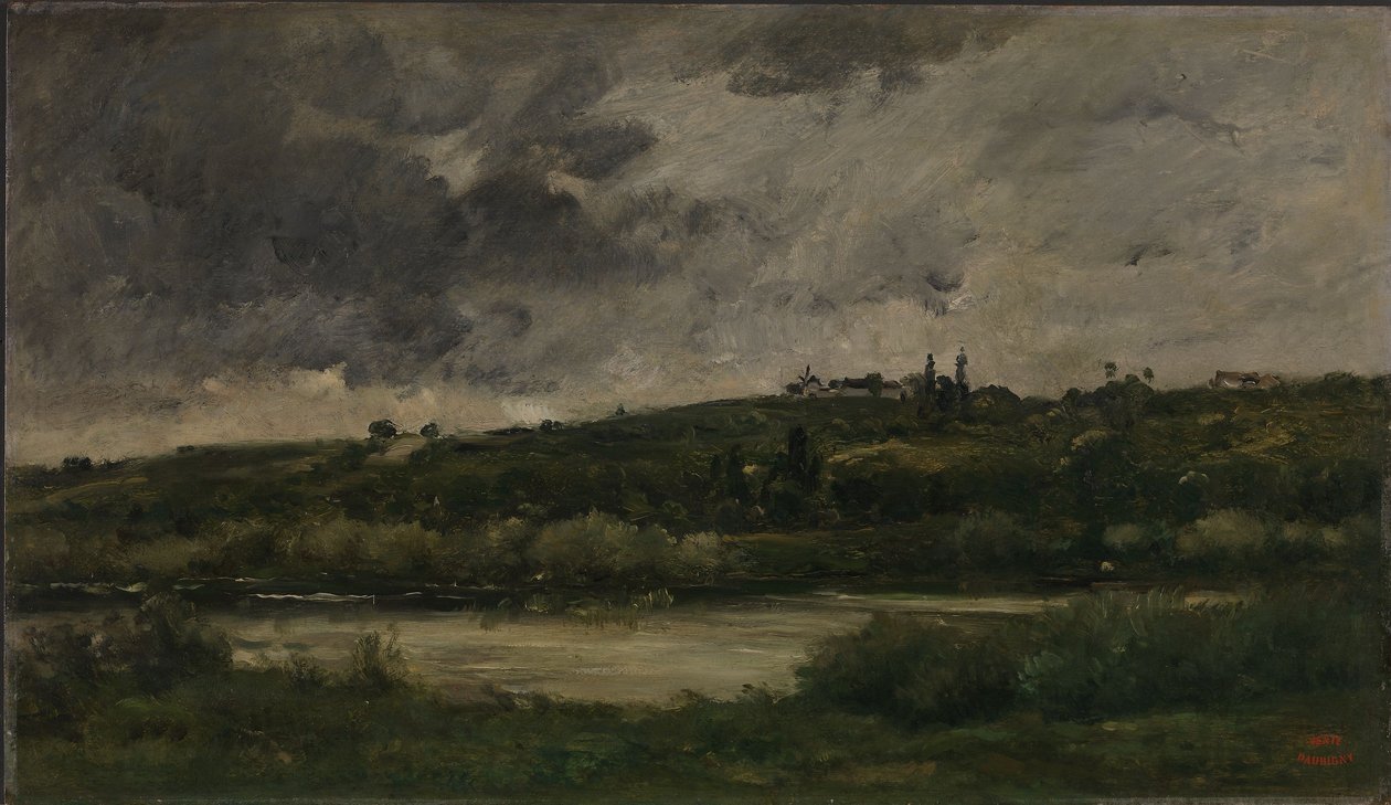 Elvelandskap av Charles Francois Daubigny