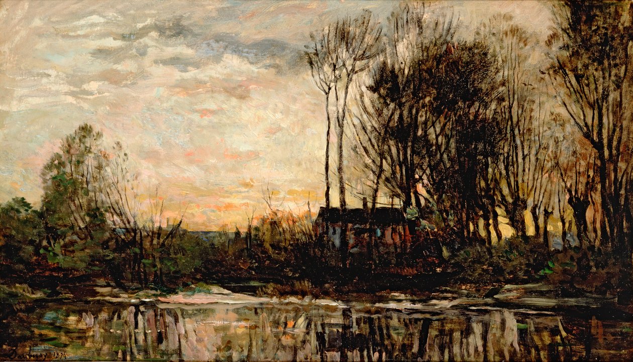 Kveld på Bas Meudon, 1874 av Charles Francois Daubigny