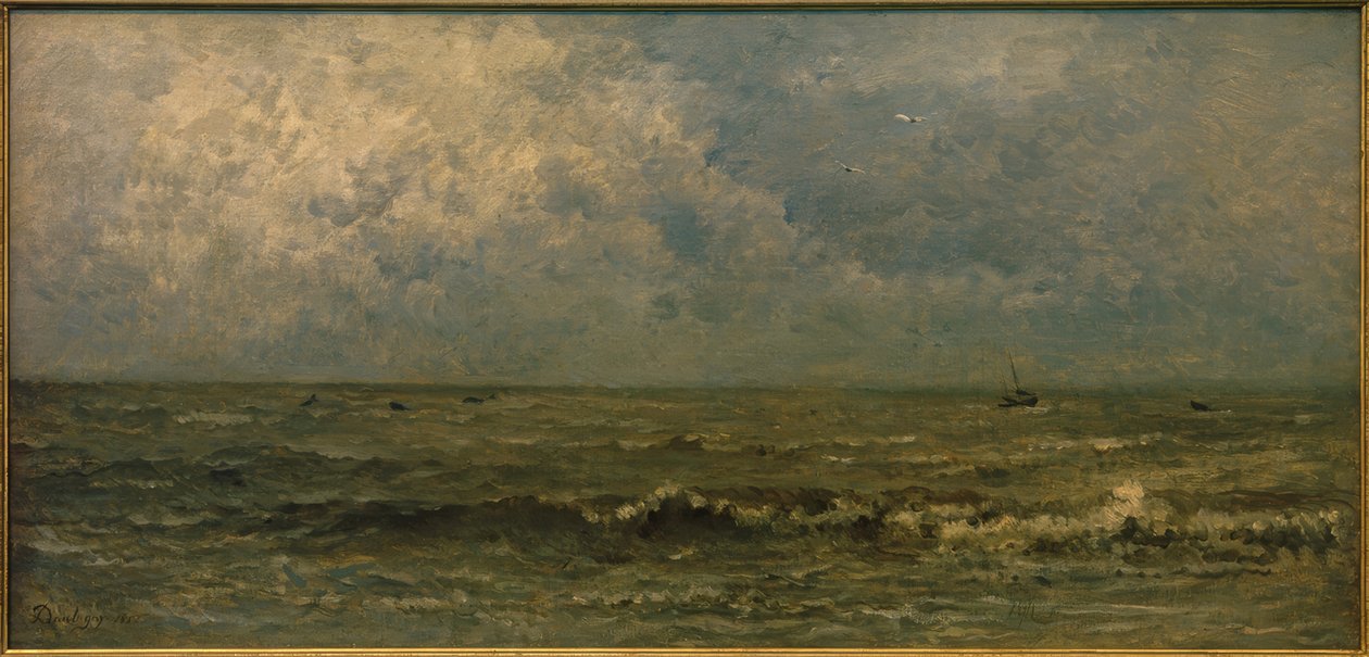 Havet, gråvær av Charles Francois Daubigny