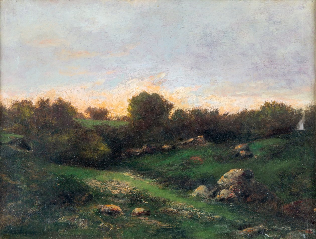 Landskap ved Barbizon, første halvdel av 1800-tallet.. av Charles Francois Daubigny