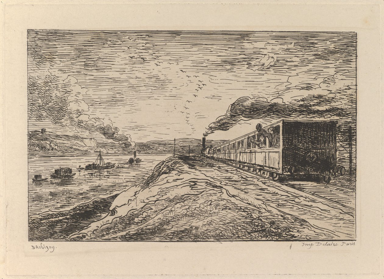 The Departure The Return, fra The Boat Trip, 1861. av Charles Francois Daubigny