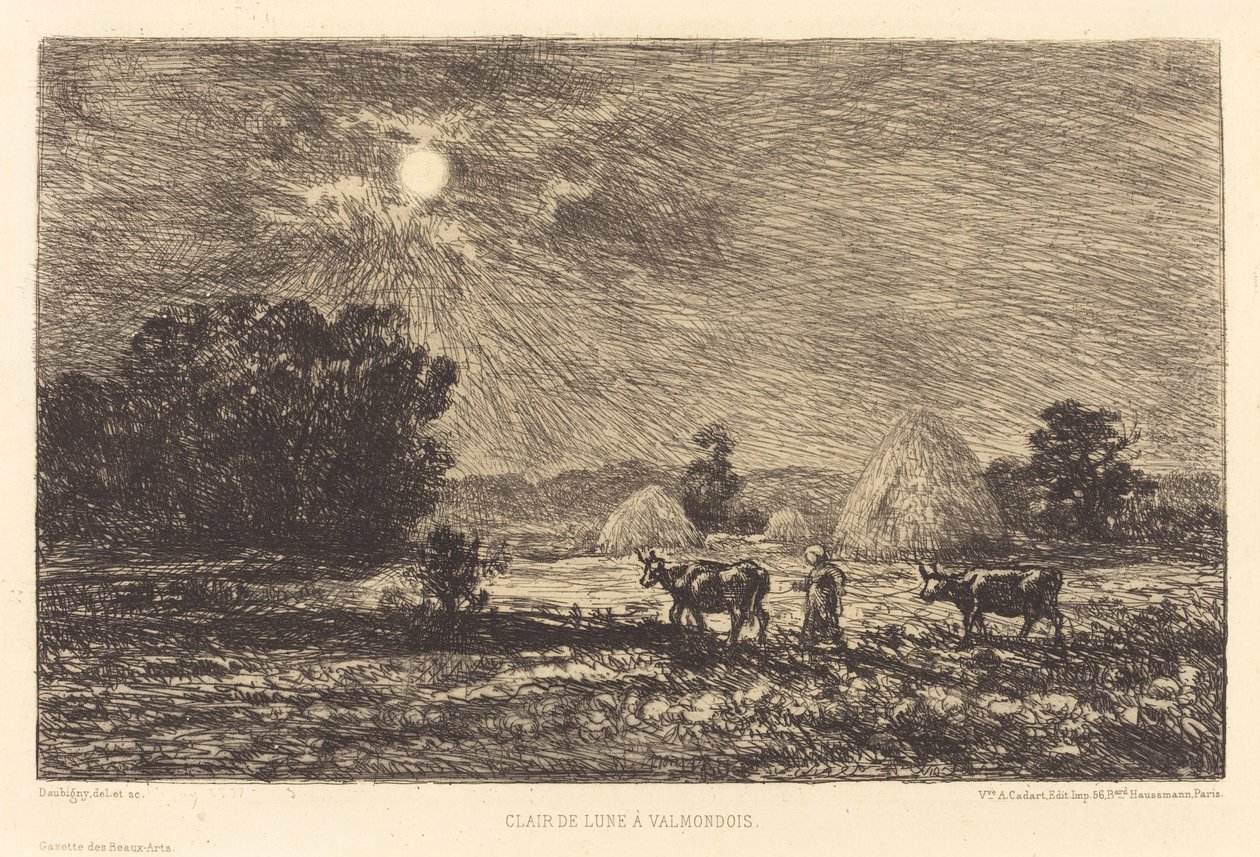 Måneskinn på Valmondois av Charles Francois Daubigny