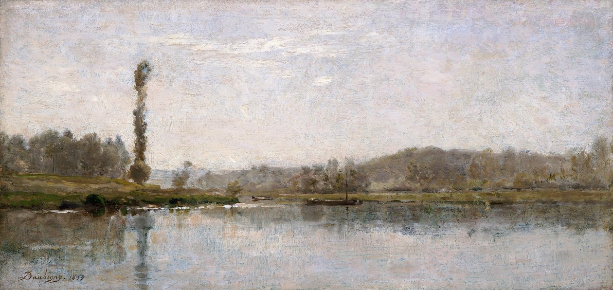 'Morning on the Oise, Auvers', 1837-1878 av Charles Francois Daubigny