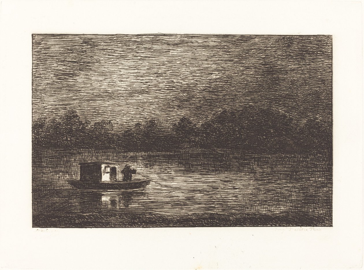 Nattreise, 2. plate av Charles Francois Daubigny