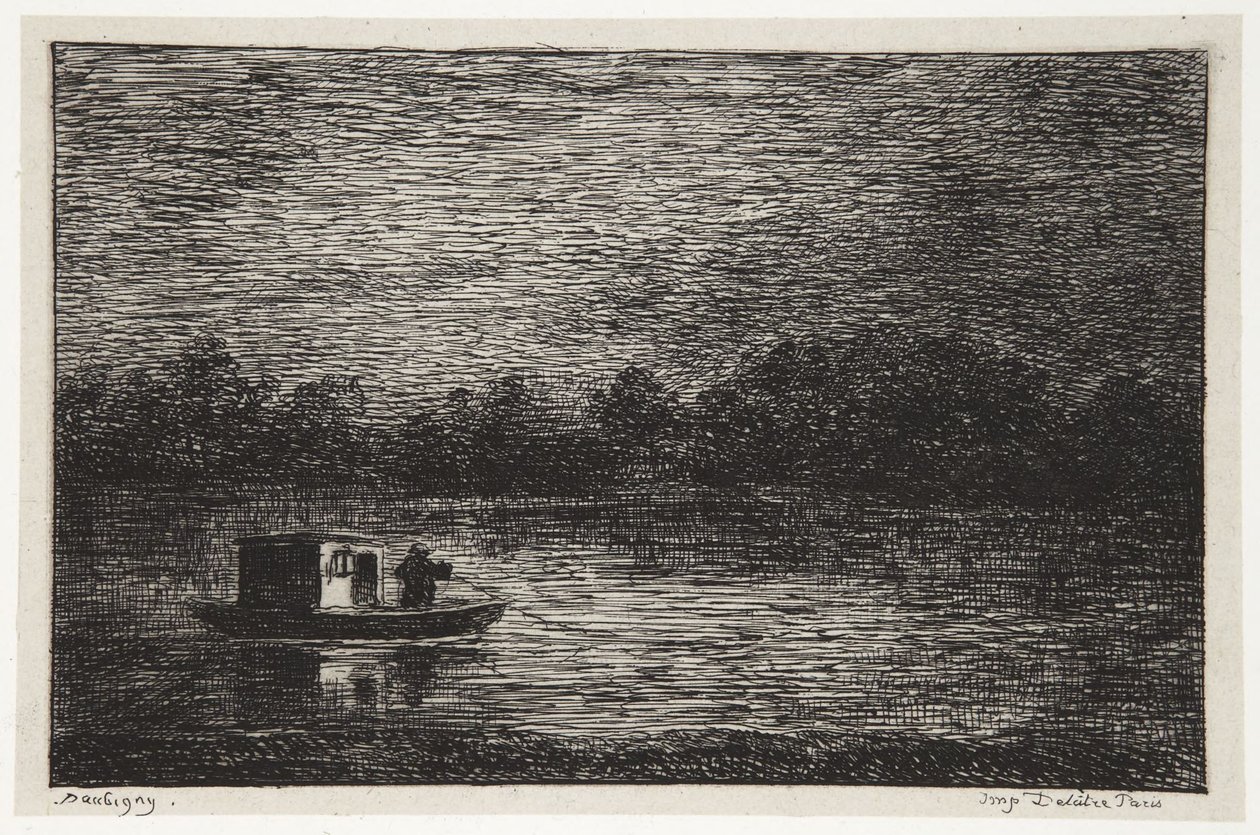 Nattlig reise av Charles Francois Daubigny