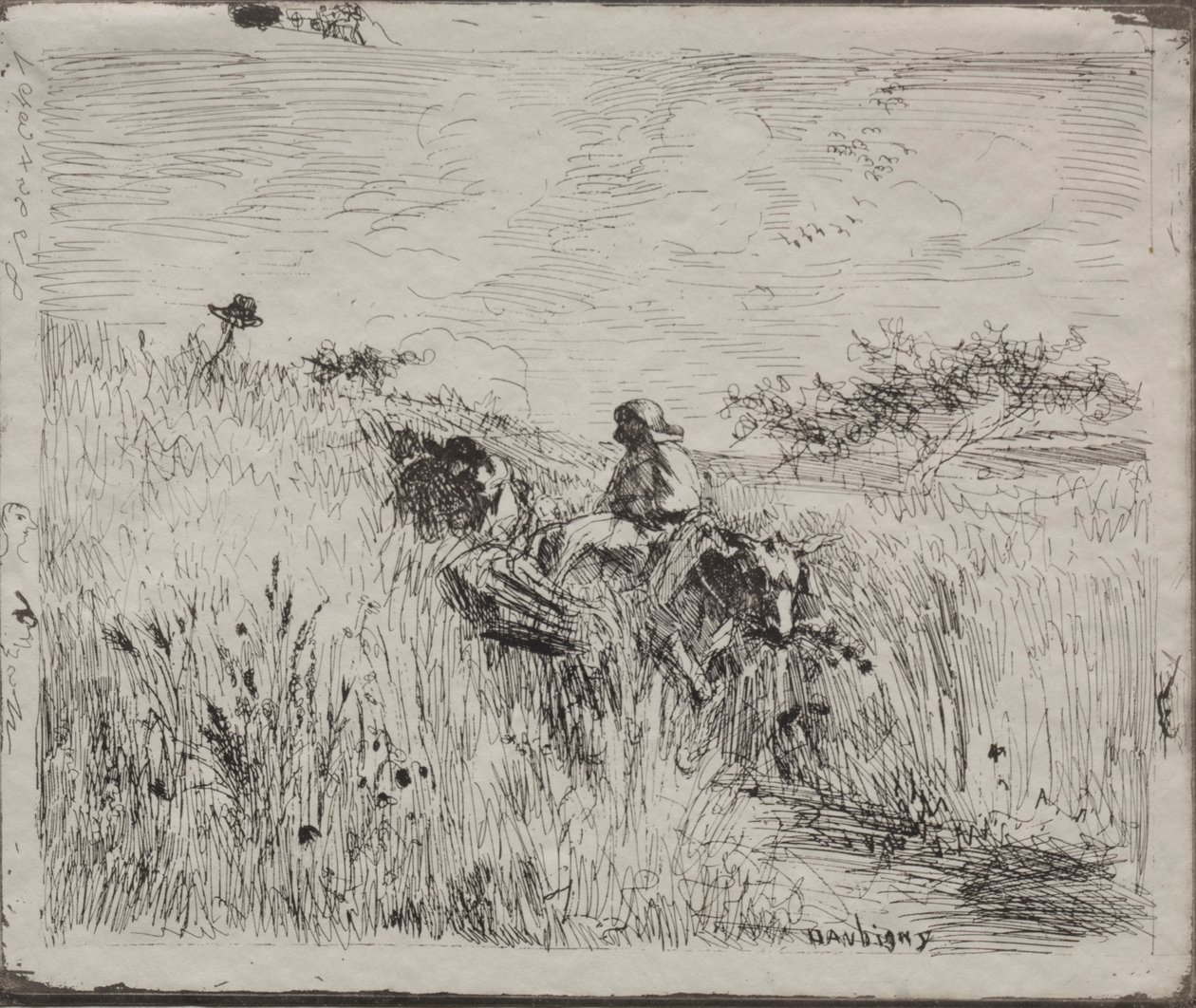 Vei gjennom kornåkeren av Charles Francois Daubigny