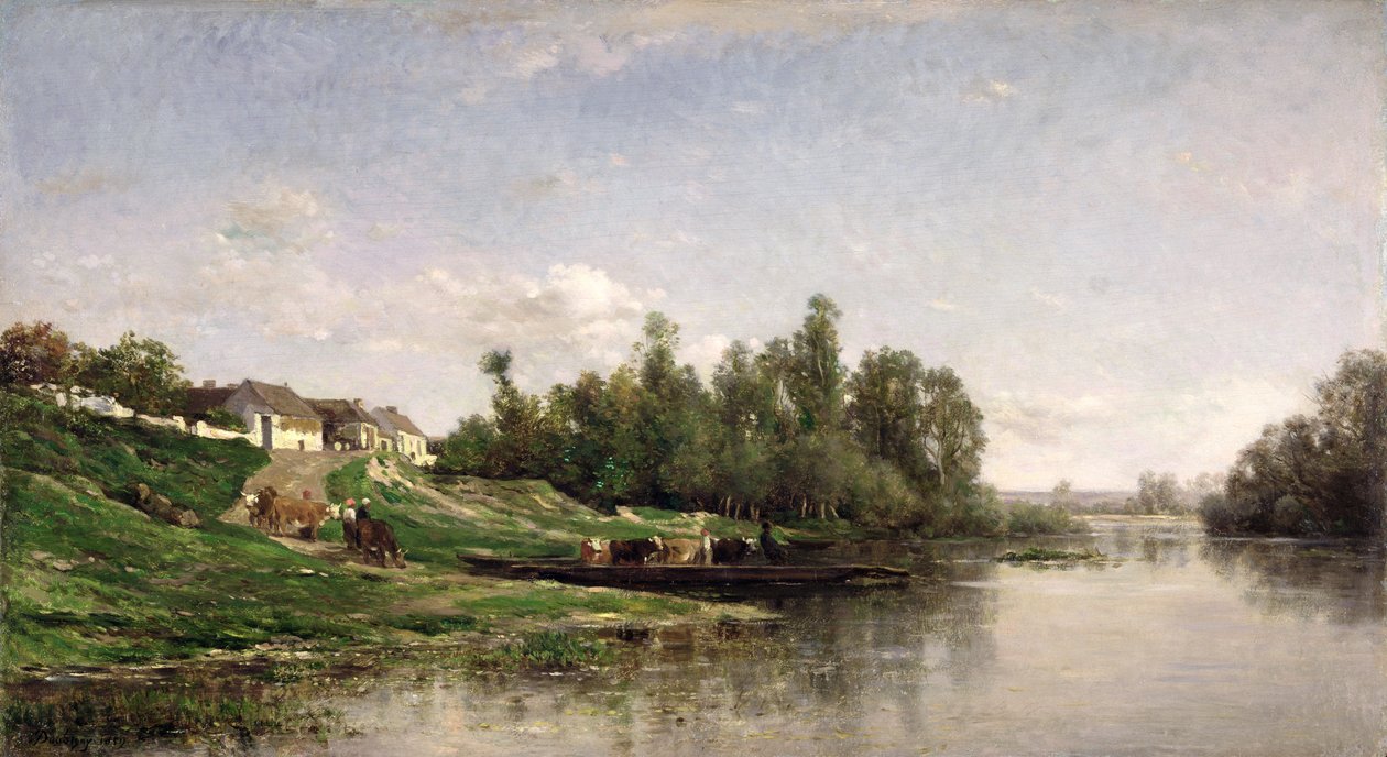 Elvescene, 1859 av Charles Francois Daubigny