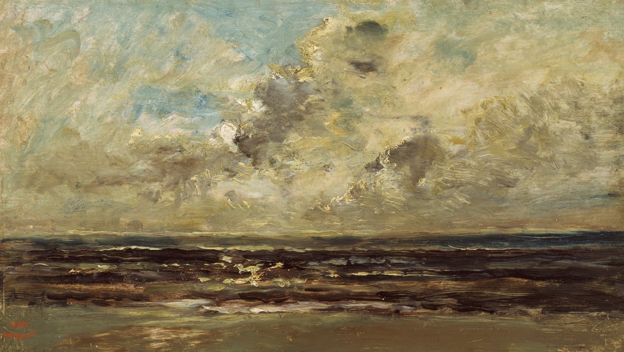 Sjølandskap ved Villerville av Charles Francois Daubigny