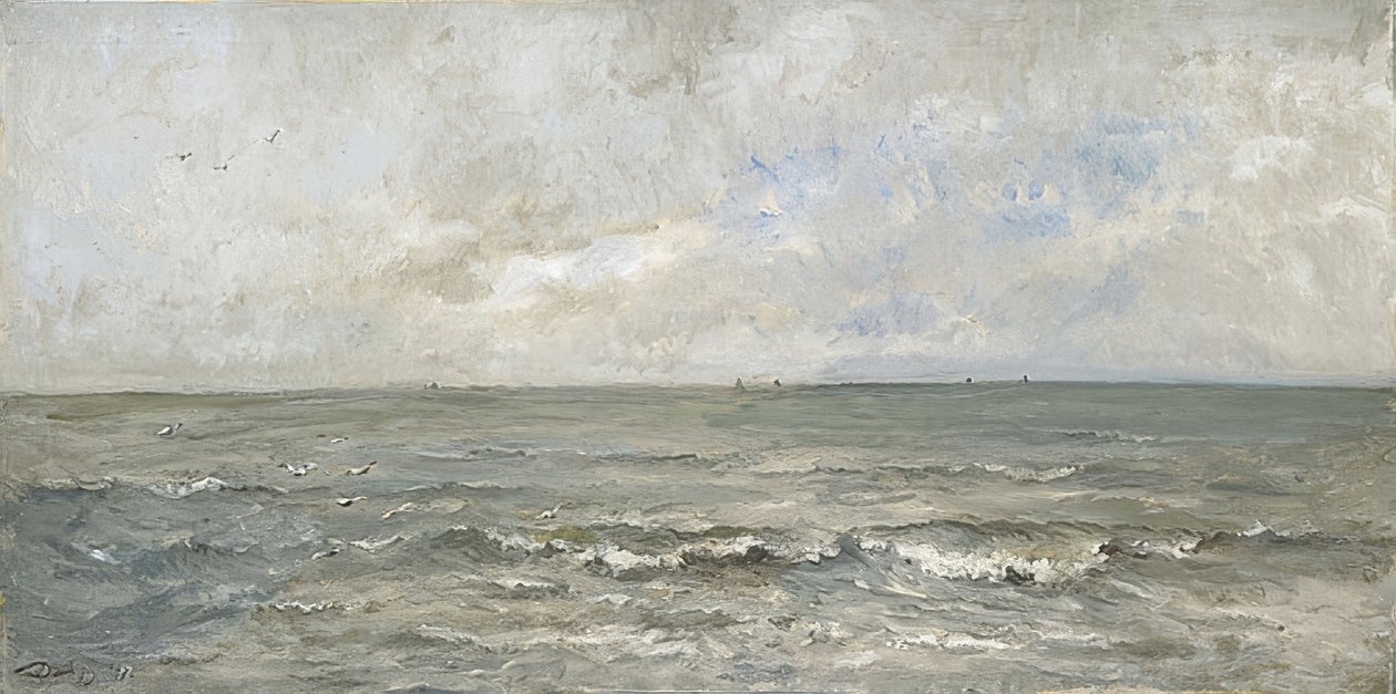 Sjølandskap. 1876 av Charles Francois Daubigny