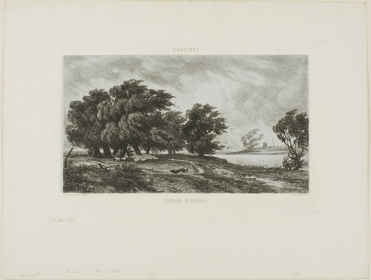 Stormfullt vær av Charles Francois Daubigny