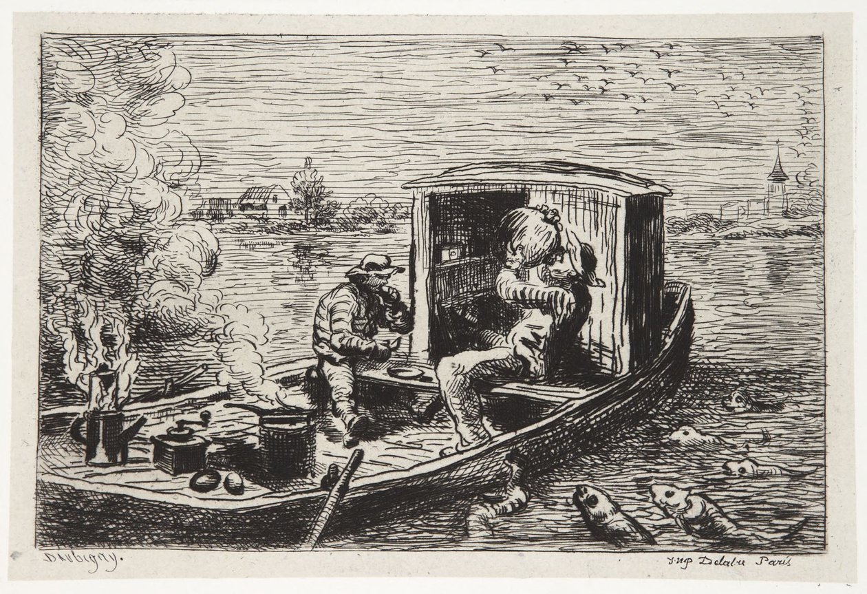 Å svelge et måltid av Charles Francois Daubigny