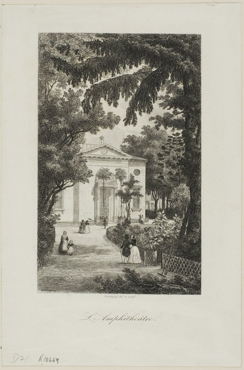 Amfiteateret i Jardin des Plantes av Charles Francois Daubigny
