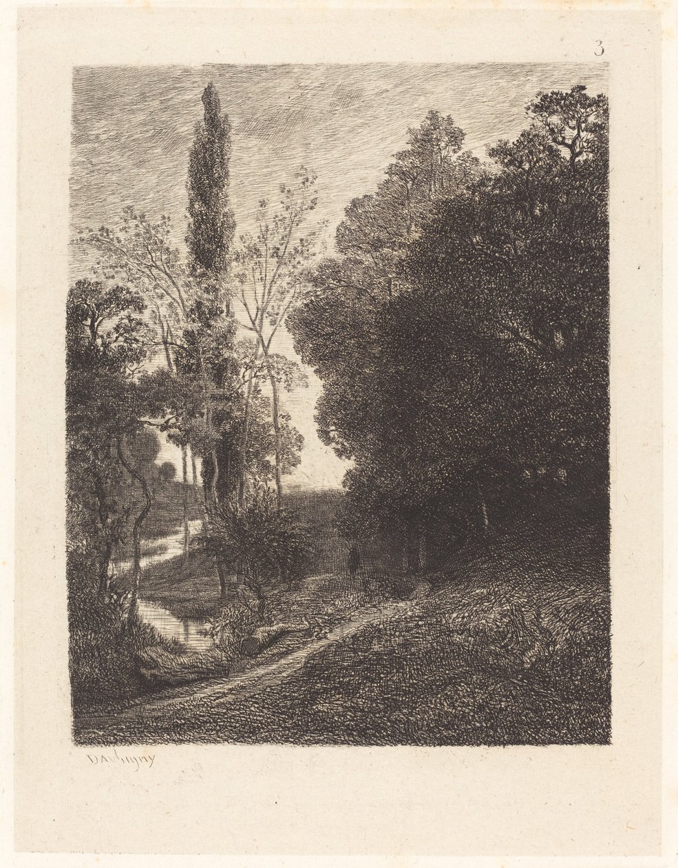 The Banks of the Cousin (Les Bords du Cousin) av Charles Francois Daubigny