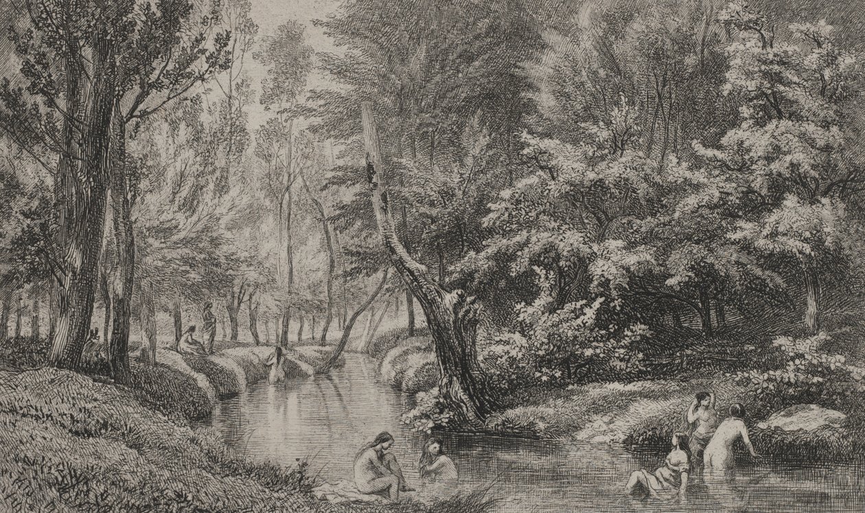 The Baders, ca. 1847. av Charles Francois Daubigny