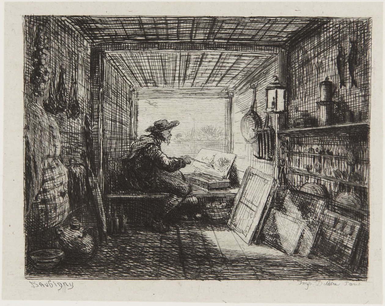 Atelierbåten av Charles Francois Daubigny