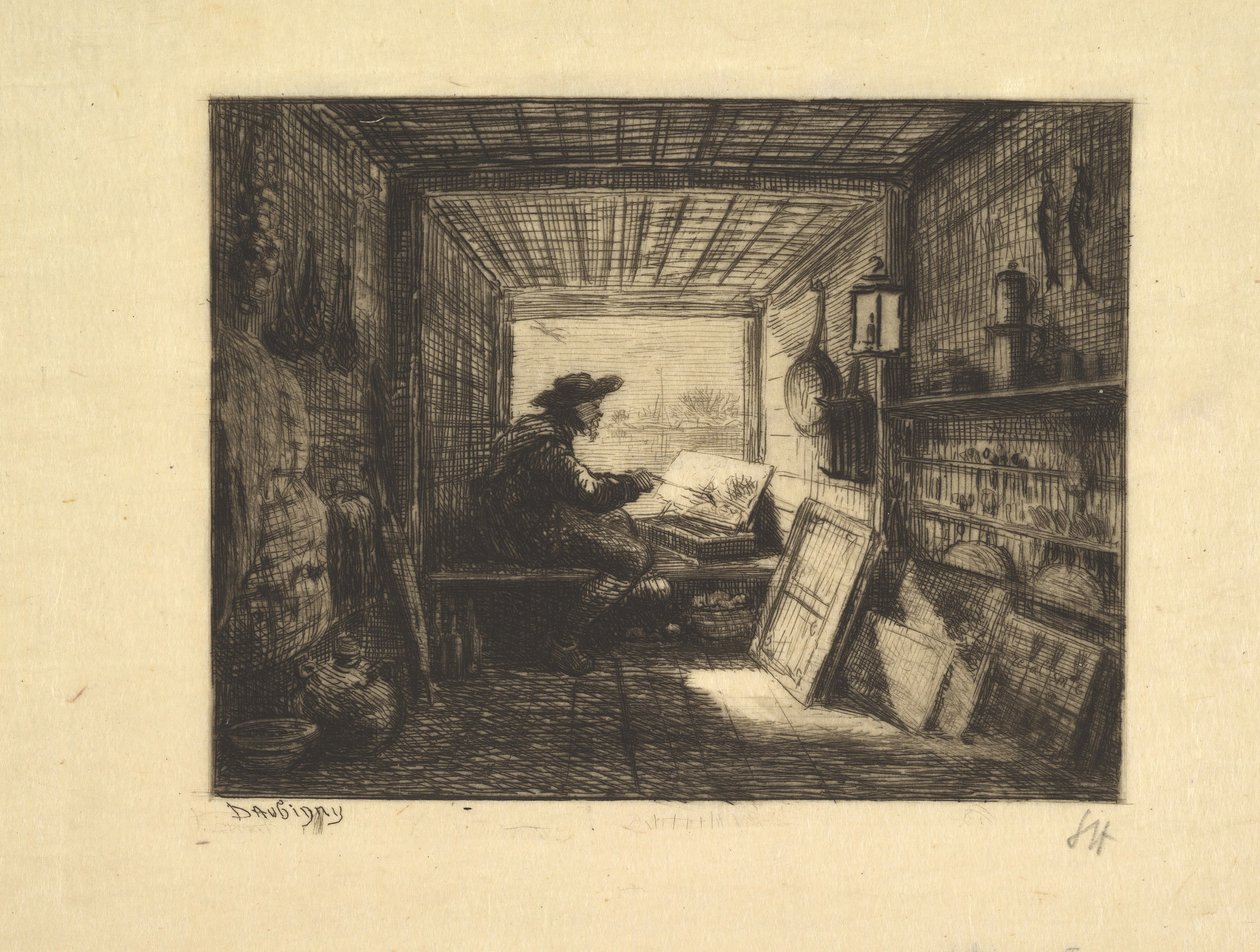 The Boat Studio, fra serien Voyage en Bateau, 1862, 1861. av Charles Francois Daubigny