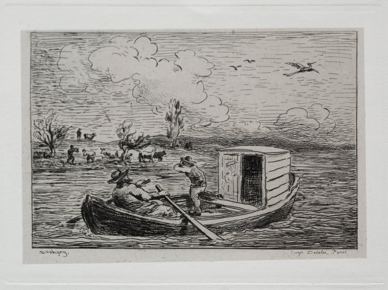 Båtturen: Le Mot de Cambronne (The Slanging Match) av Charles Francois Daubigny