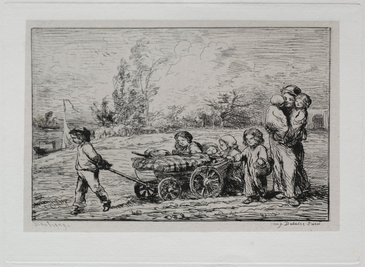 Båtturen: Flytte inn i "Le Botin" (skipets møbler) eller flytte til båten av Charles Francois Daubigny