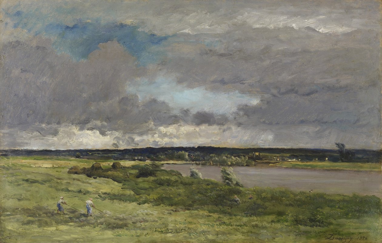 Den kommende stormen; Tidlig vår av Charles Francois Daubigny