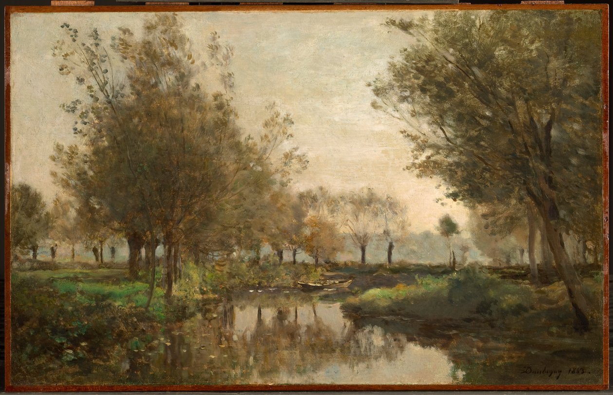 The Creek, 1863 av Charles Francois Daubigny