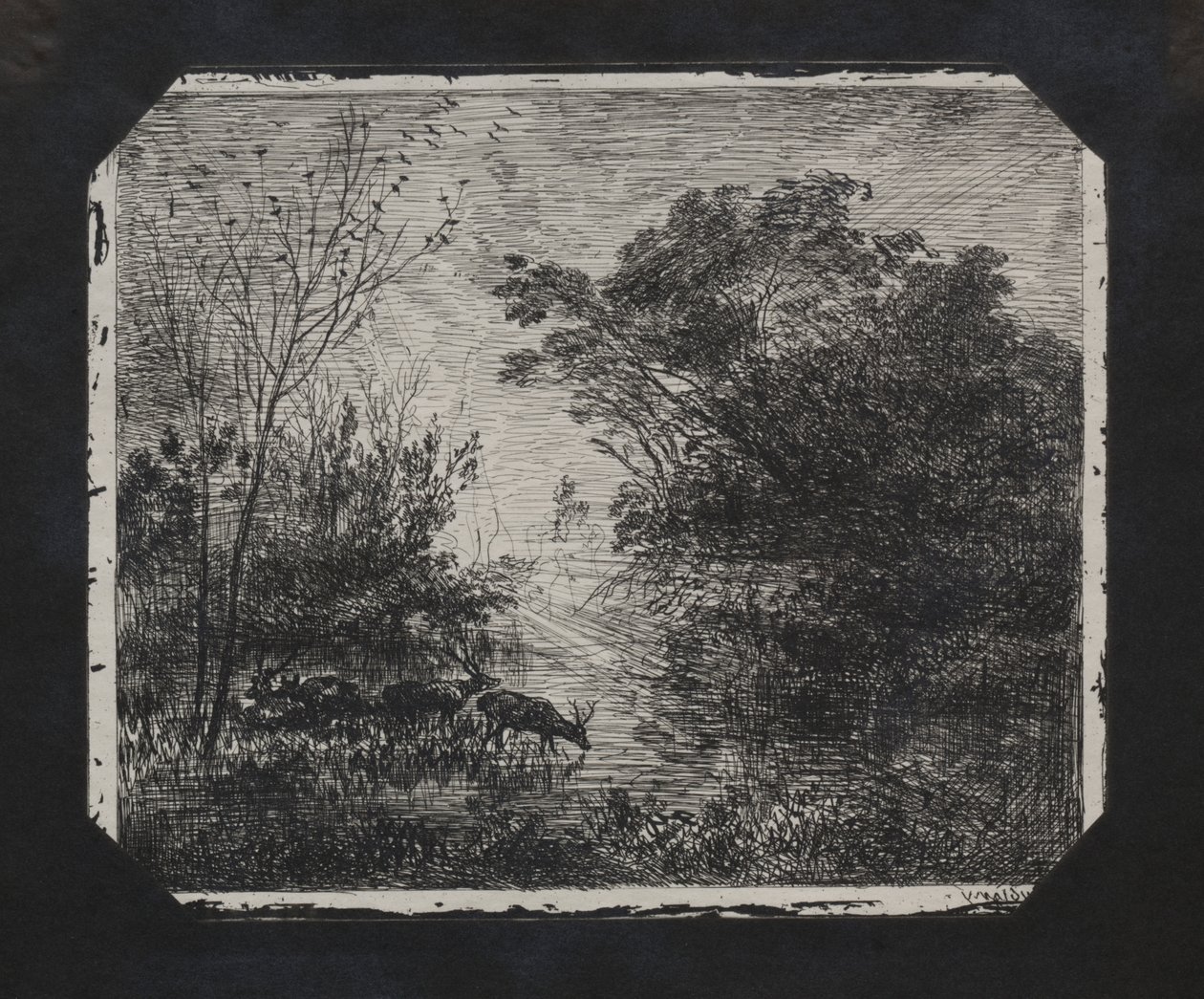Hjorten av Charles Francois Daubigny