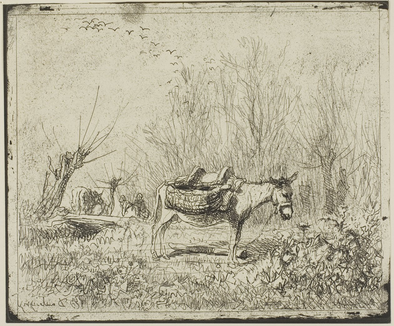 Eselet i engen av Charles Francois Daubigny