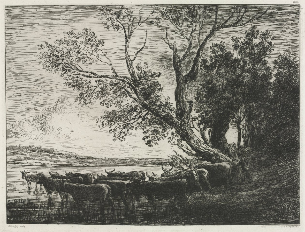 Forden, 1865. av Charles Francois Daubigny