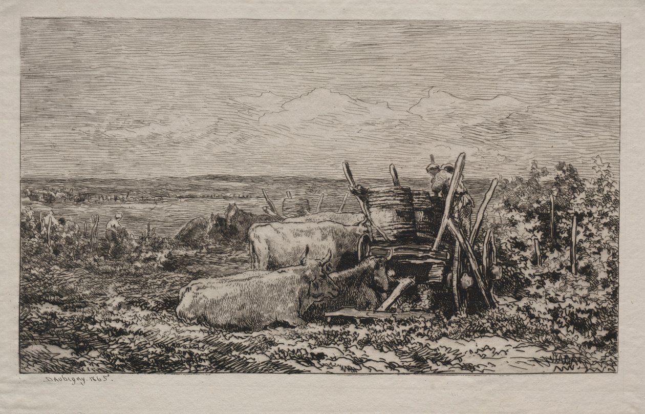 Druehøsten, 1865. av Charles Francois Daubigny