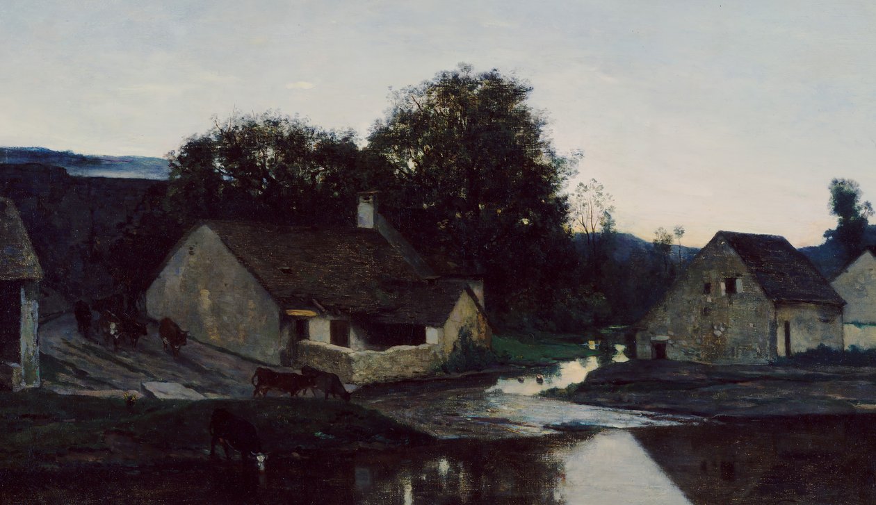 Hamlet of Optevoz, ca. 1852. av Charles Francois Daubigny