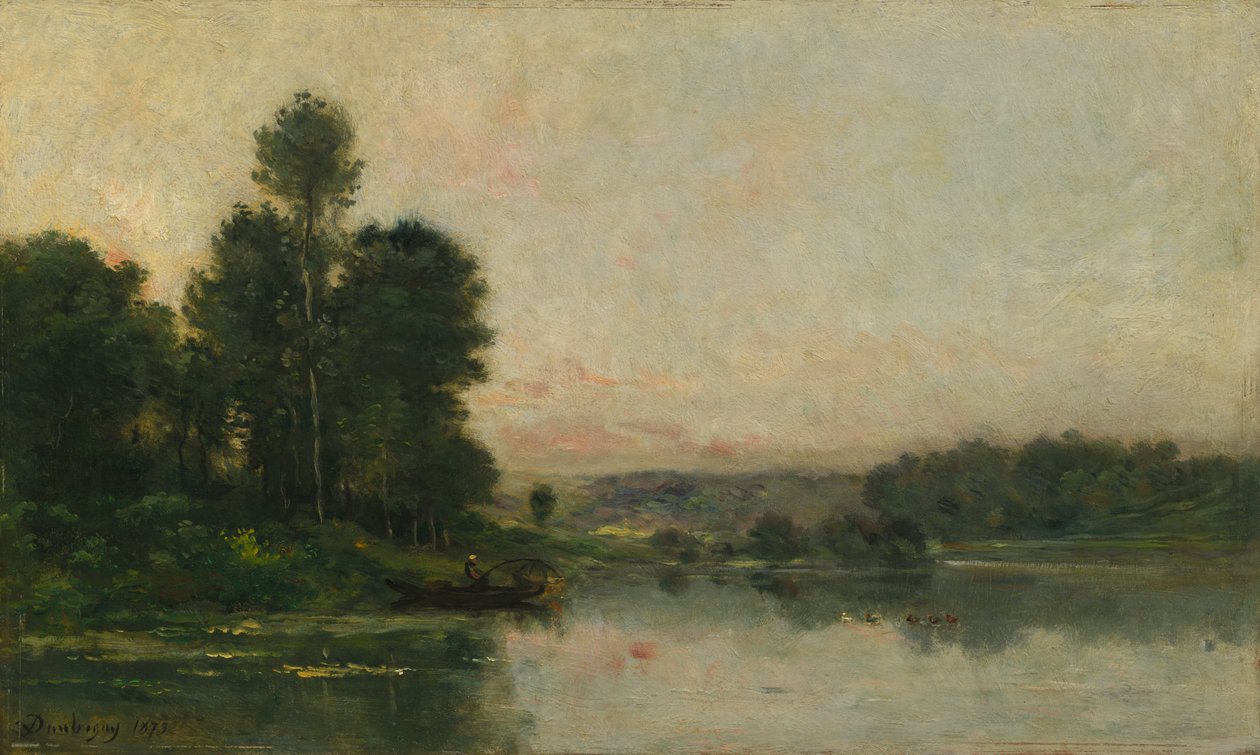 Åssidene i Méry-sur-Oise, overfor Auvers, 1873. av Charles Francois Daubigny