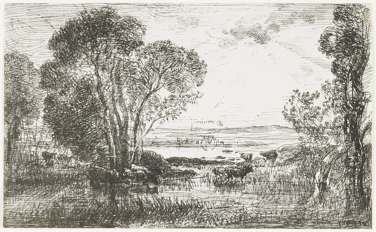 Den hydrauliske motoren, 1862 av Charles Francois Daubigny