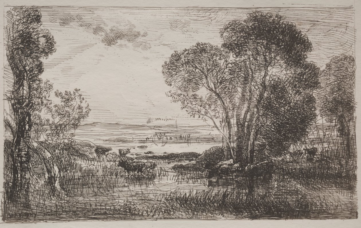 Den hydrauliske maskinen av Charles Francois Daubigny