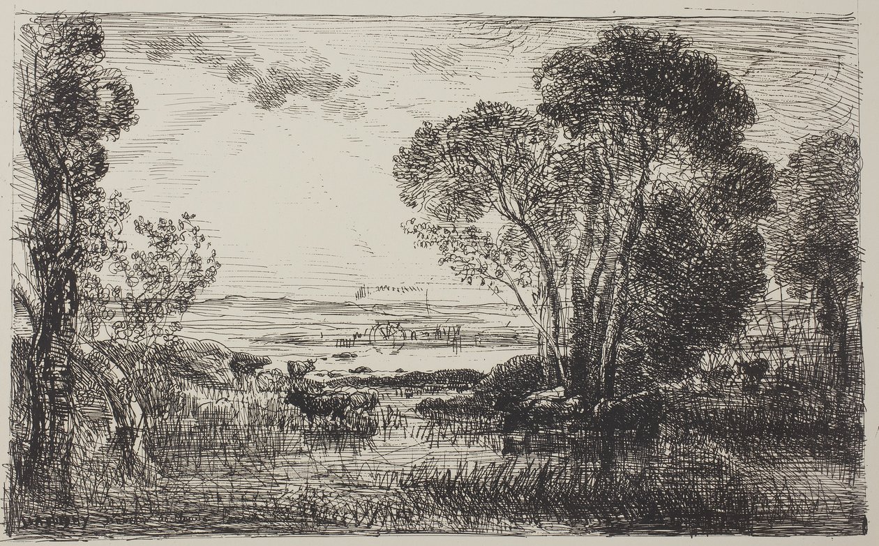 Den hydrauliske maskinen av Charles Francois Daubigny