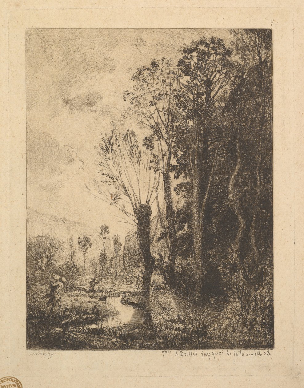 Satyren, 1850. av Charles Francois Daubigny
