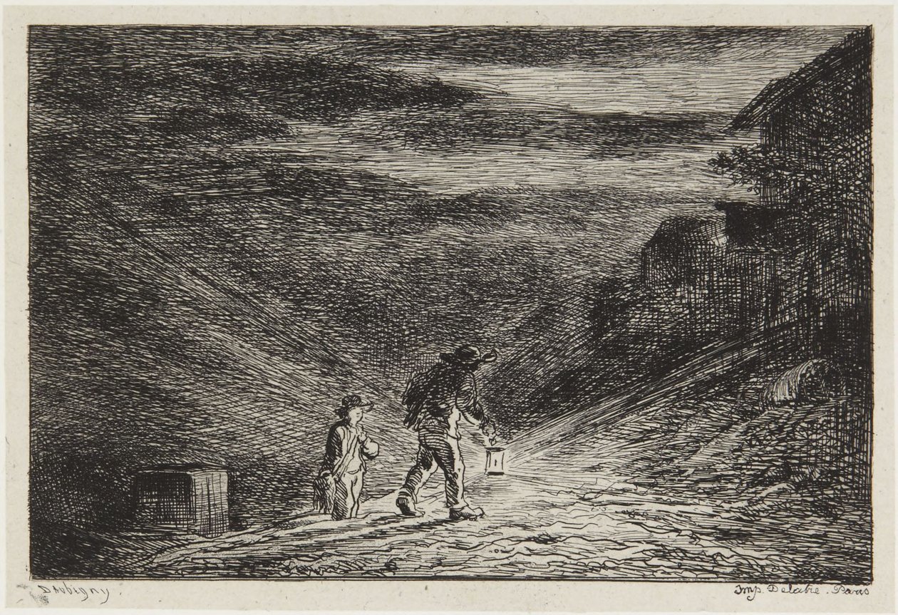Jakten på et vertshus av Charles Francois Daubigny