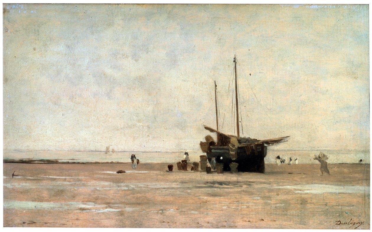 The Seashore, slutten av 1860-tallet tidlig på 1870-tallet. av Charles Francois Daubigny
