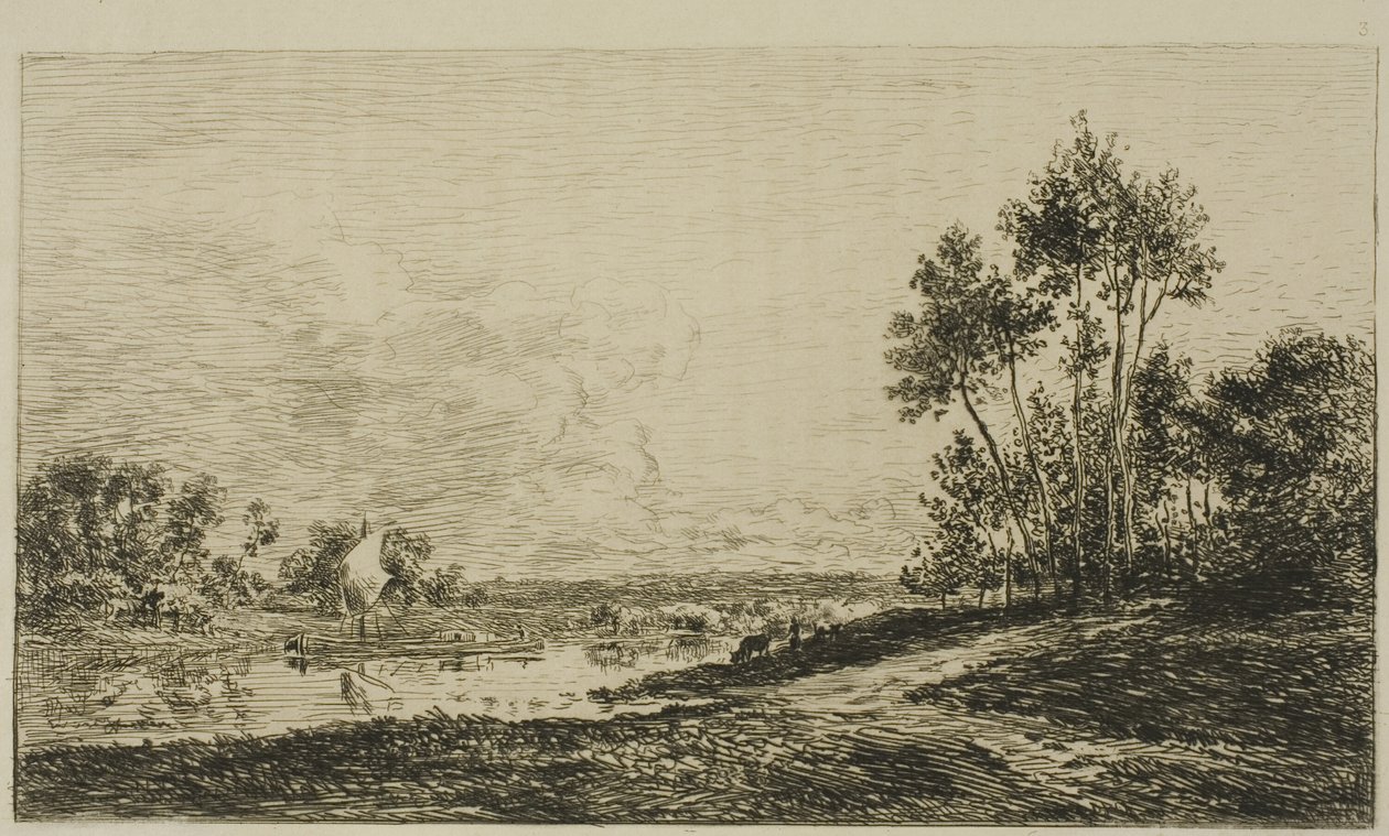 Seinen ved Port Maurin av Charles Francois Daubigny