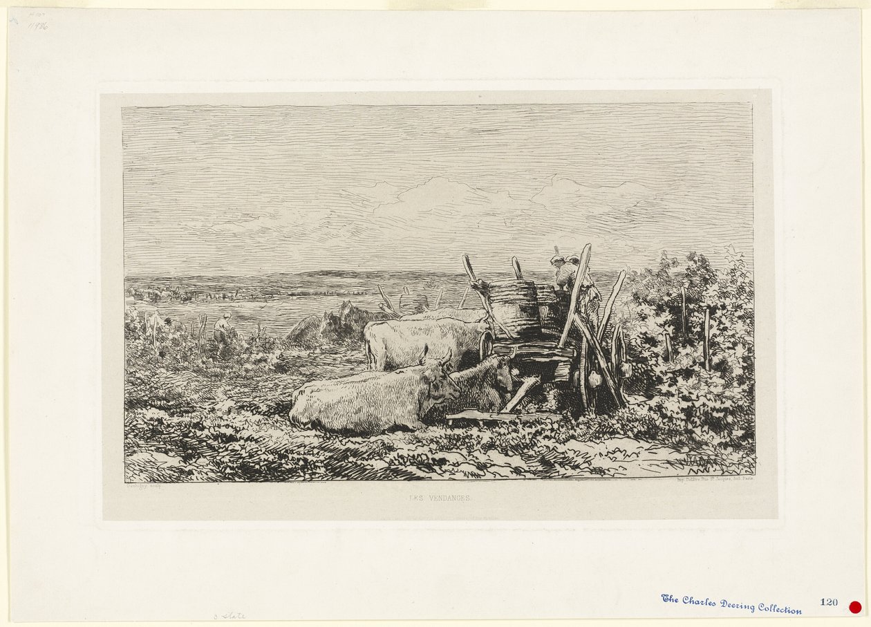 The Vintage (Suvenir of the Morvan) av Charles Francois Daubigny
