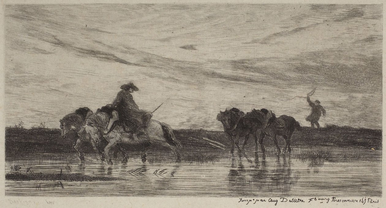 Arbeidshestene av Charles Francois Daubigny
