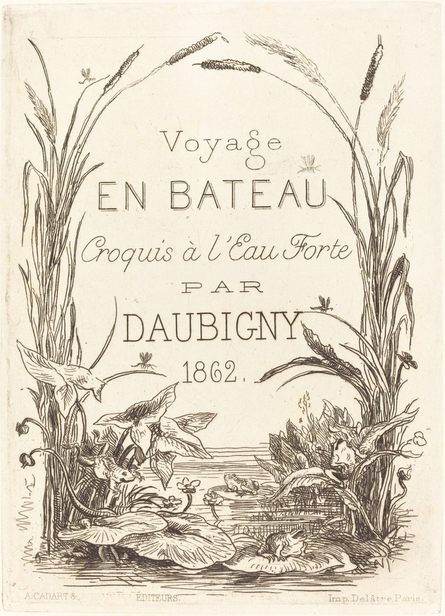 Tittelside for "Båttur" av Charles Francois Daubigny